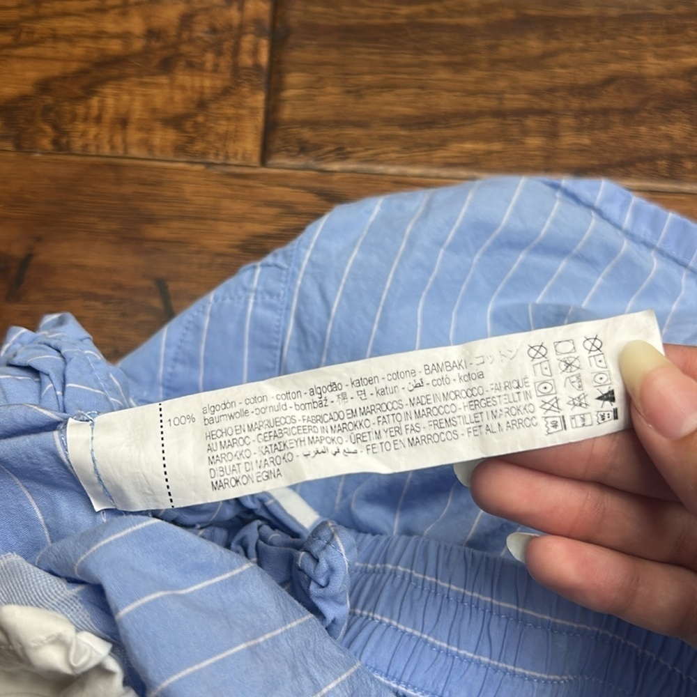 Zara striped chambray booty shorts - Picture 5 of 6